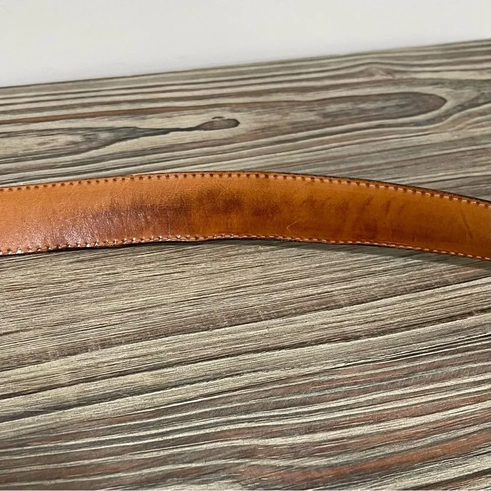 Vintage Martin Dingman Black Milled Finish Leather Belt Men 42 Hand Made in USA